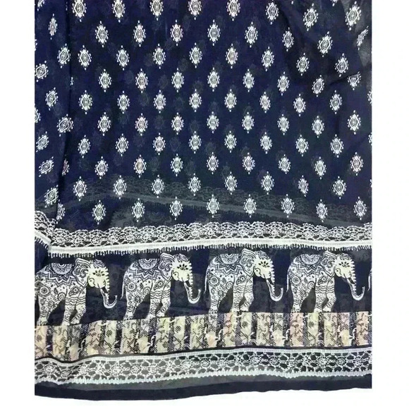 Live for Truth Women's Blue & White Elephant Print Palazzo Pants Size S boho - Picture 4 of 13